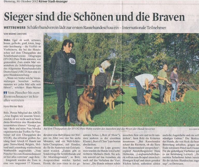 Kölner Stadtanzeiger vom 30.10.2012